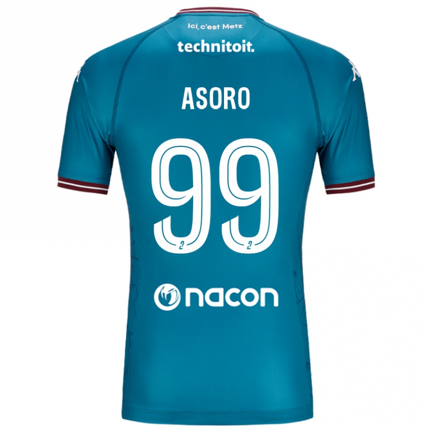 Niño Fútbol Camiseta Joel Asoro #99 Azul Petróleo 2ª Equipación 2024/25 Perú