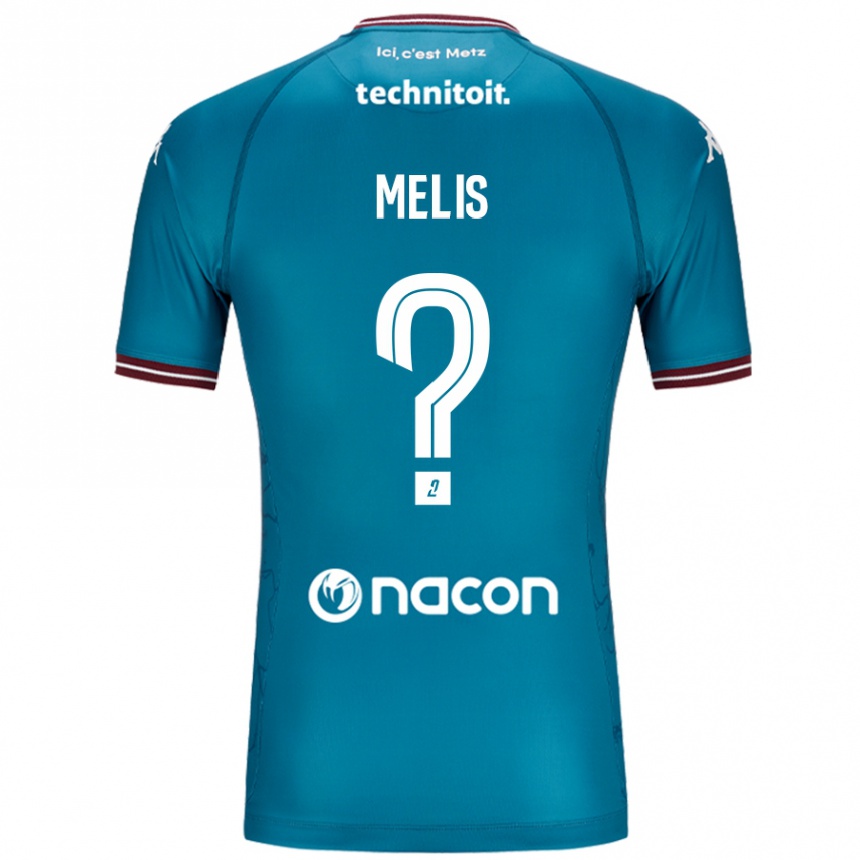 Niño Fútbol Camiseta Antonin Melis #0 Azul Petróleo 2ª Equipación 2024/25 Perú