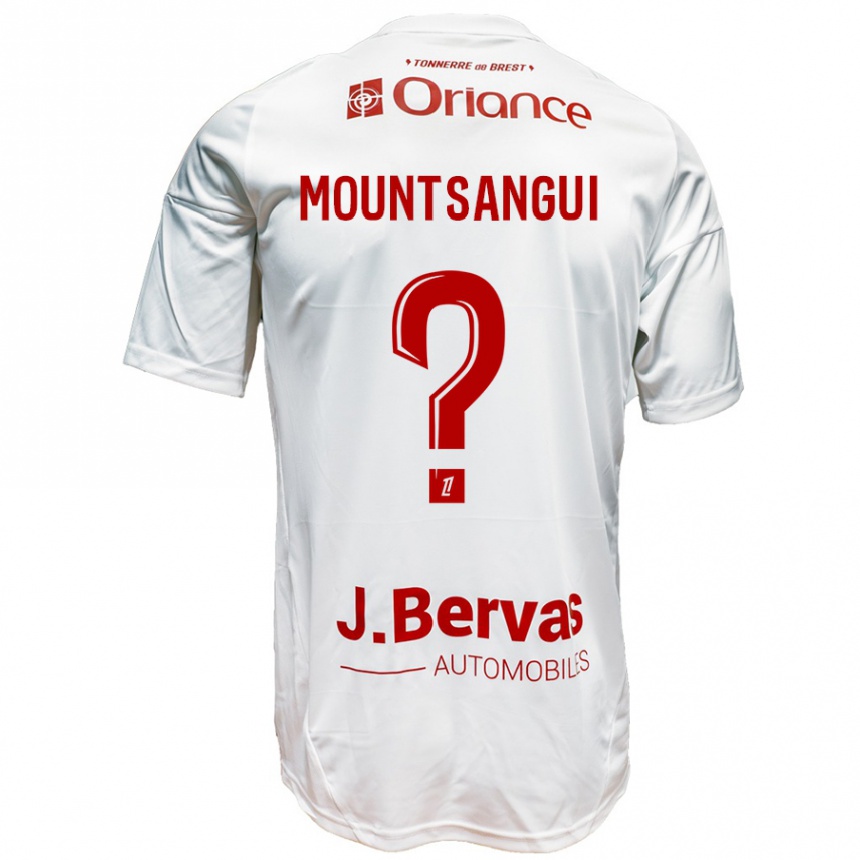 Niño Fútbol Camiseta Warren Mountsangui #0 Blanco Rojo 2ª Equipación 2024/25 Perú