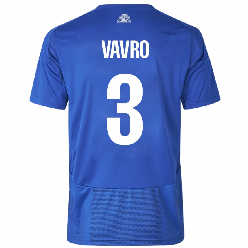 Niño Fútbol Camiseta Denis Vavro #3 Blanco Azul 2ª Equipación 2024/25 Perú