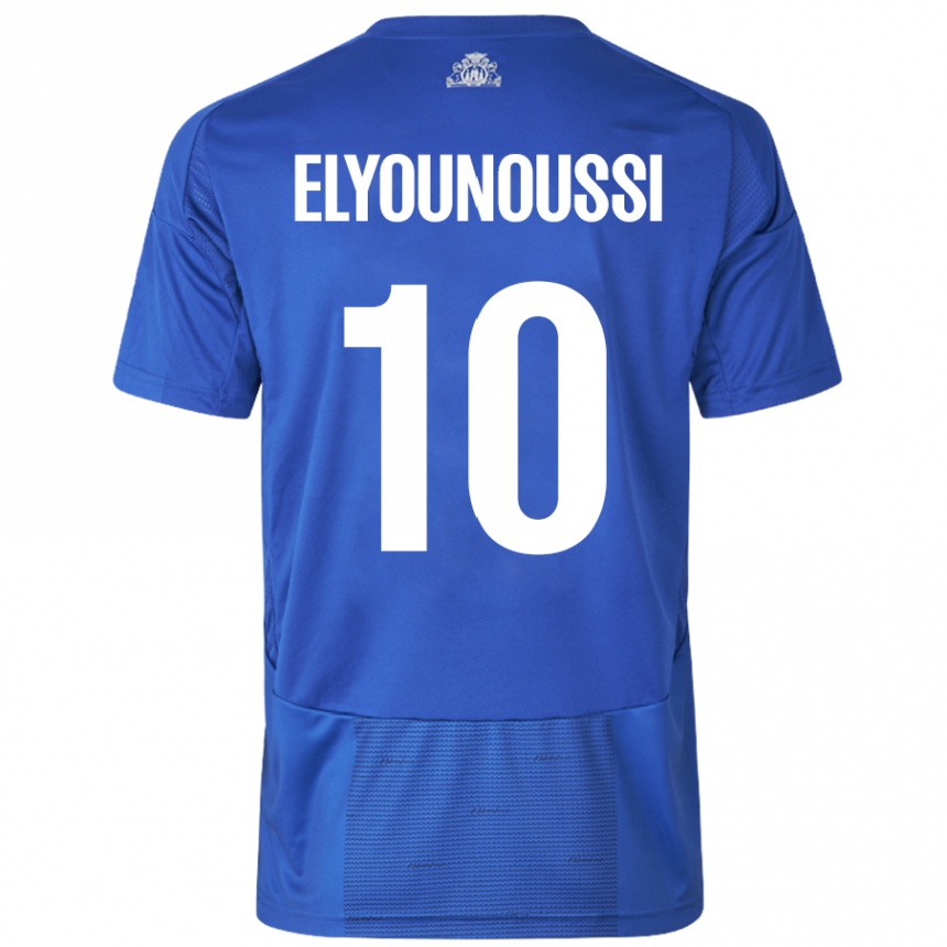 Niño Fútbol Camiseta Mohamed Elyounoussi #10 Blanco Azul 2ª Equipación 2024/25 Perú