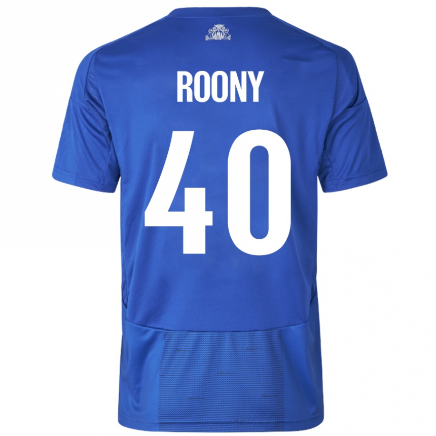 Niño Fútbol Camiseta Roony Bardghji #40 Blanco Azul 2ª Equipación 2024/25 Perú