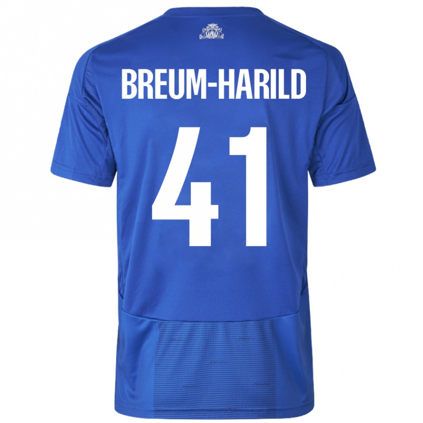 Niño Fútbol Camiseta Tobias Breum-Harild #41 Blanco Azul 2ª Equipación 2024/25 Perú