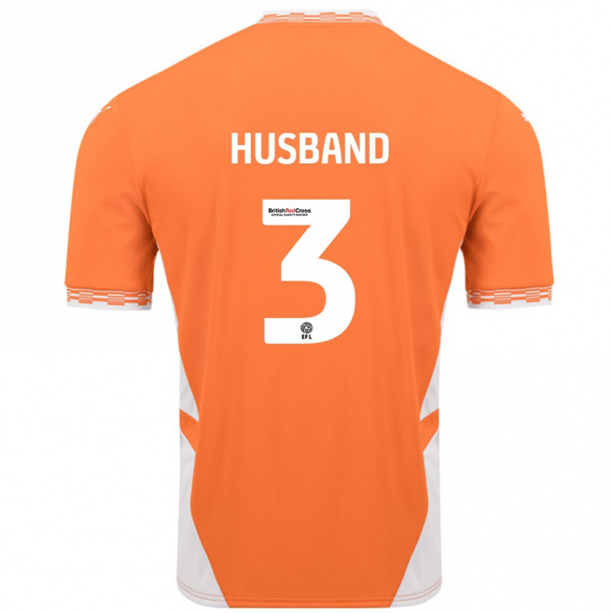 Hombre Fútbol Camiseta James Husband #3 Naranja Blanco 1ª Equipación 2024/25 Perú