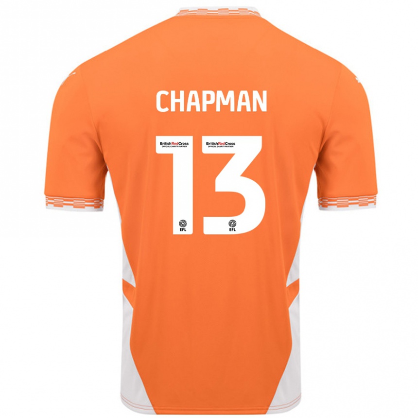 Hombre Fútbol Camiseta Mackenzie Chapman #13 Naranja Blanco 1ª Equipación 2024/25 Perú