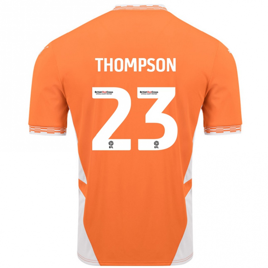 Hombre Fútbol Camiseta Dominic Thompson #23 Naranja Blanco 1ª Equipación 2024/25 Perú