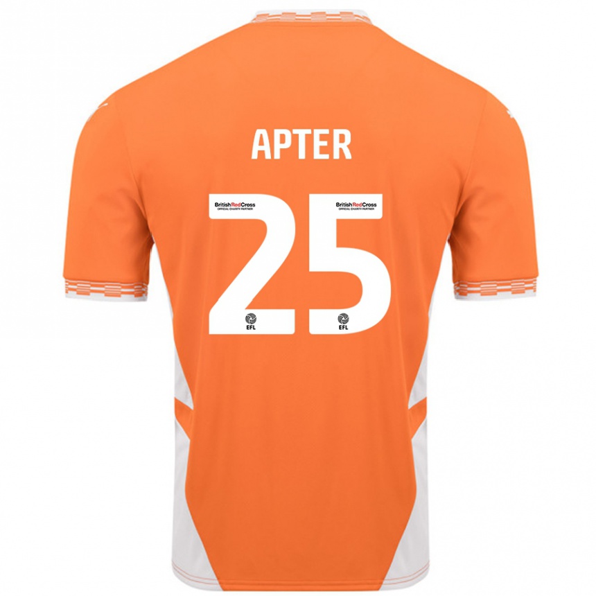 Hombre Fútbol Camiseta Rob Apter #25 Naranja Blanco 1ª Equipación 2024/25 Perú