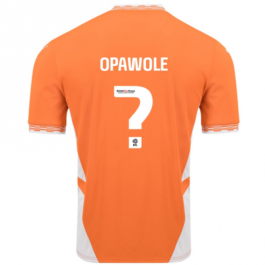 Hombre Fútbol Camiseta Johnson Opawole #0 Naranja Blanco 1ª Equipación 2024/25 Perú