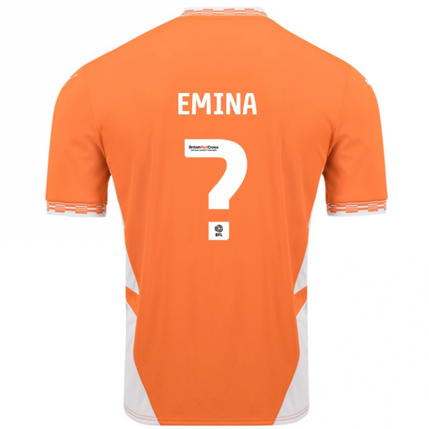 Hombre Fútbol Camiseta Ezra Emina #0 Naranja Blanco 1ª Equipación 2024/25 Perú