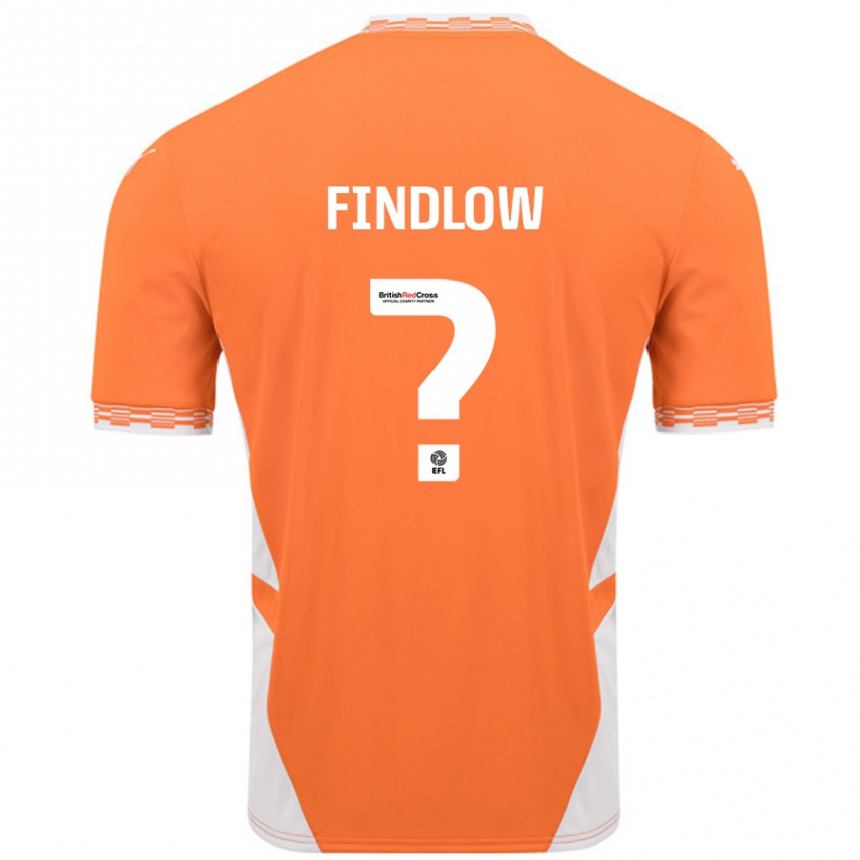 Hombre Fútbol Camiseta Luke Findlow #0 Naranja Blanco 1ª Equipación 2024/25 Perú