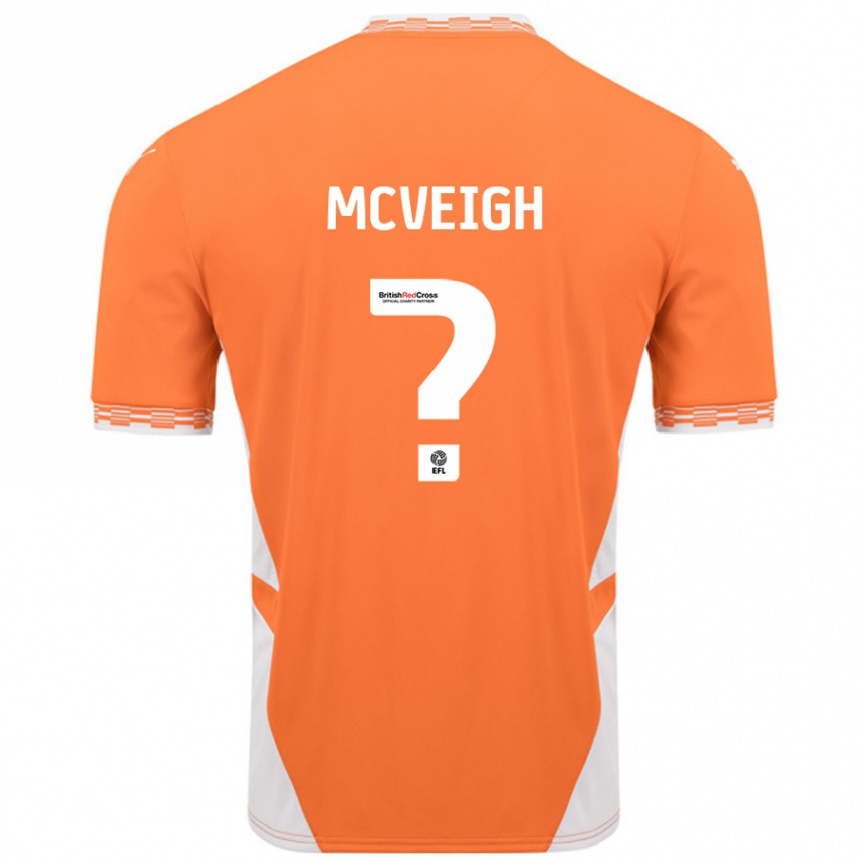 Hombre Fútbol Camiseta Conor Mcveigh #0 Naranja Blanco 1ª Equipación 2024/25 Perú