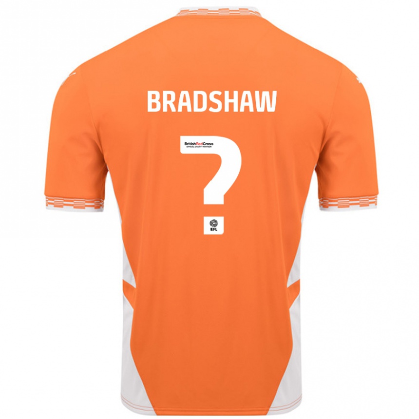 Hombre Fútbol Camiseta Ashleigh Bradshaw #0 Naranja Blanco 1ª Equipación 2024/25 Perú