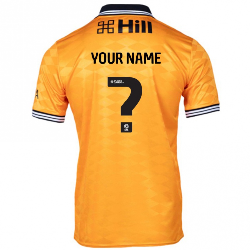 Hombre Fútbol Camiseta Su Nombre #0 Naranja 1ª Equipación 2024/25 Perú