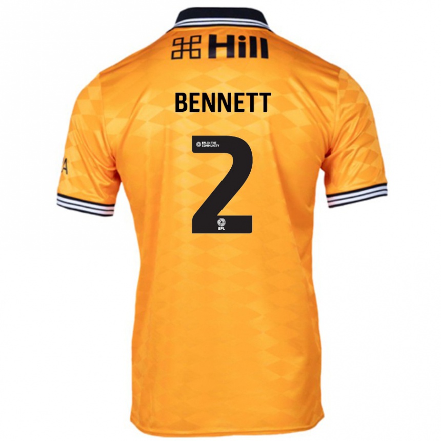 Hombre Fútbol Camiseta Liam Bennett #2 Naranja 1ª Equipación 2024/25 Perú