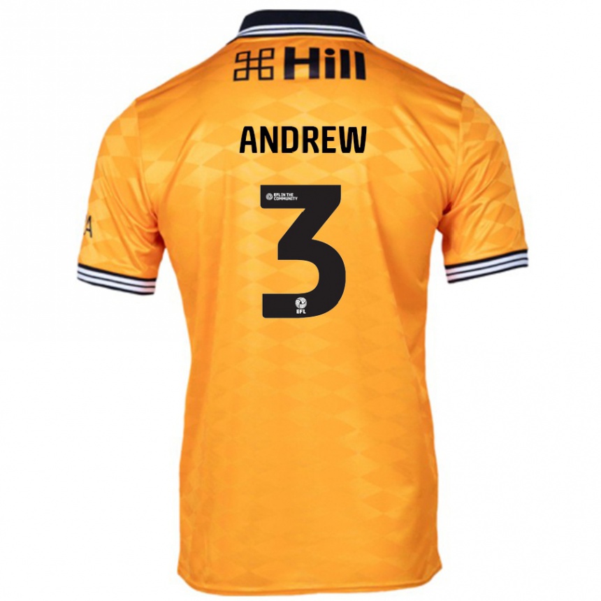 Hombre Fútbol Camiseta Danny Andrew #3 Naranja 1ª Equipación 2024/25 Perú