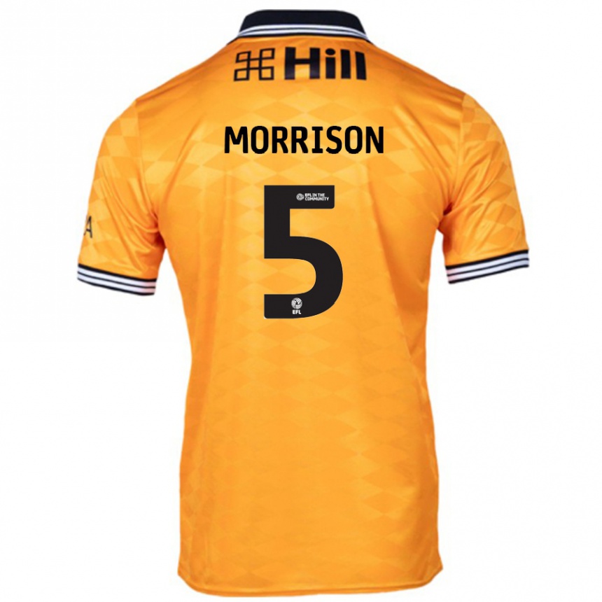 Hombre Fútbol Camiseta Michael Morrison #5 Naranja 1ª Equipación 2024/25 Perú