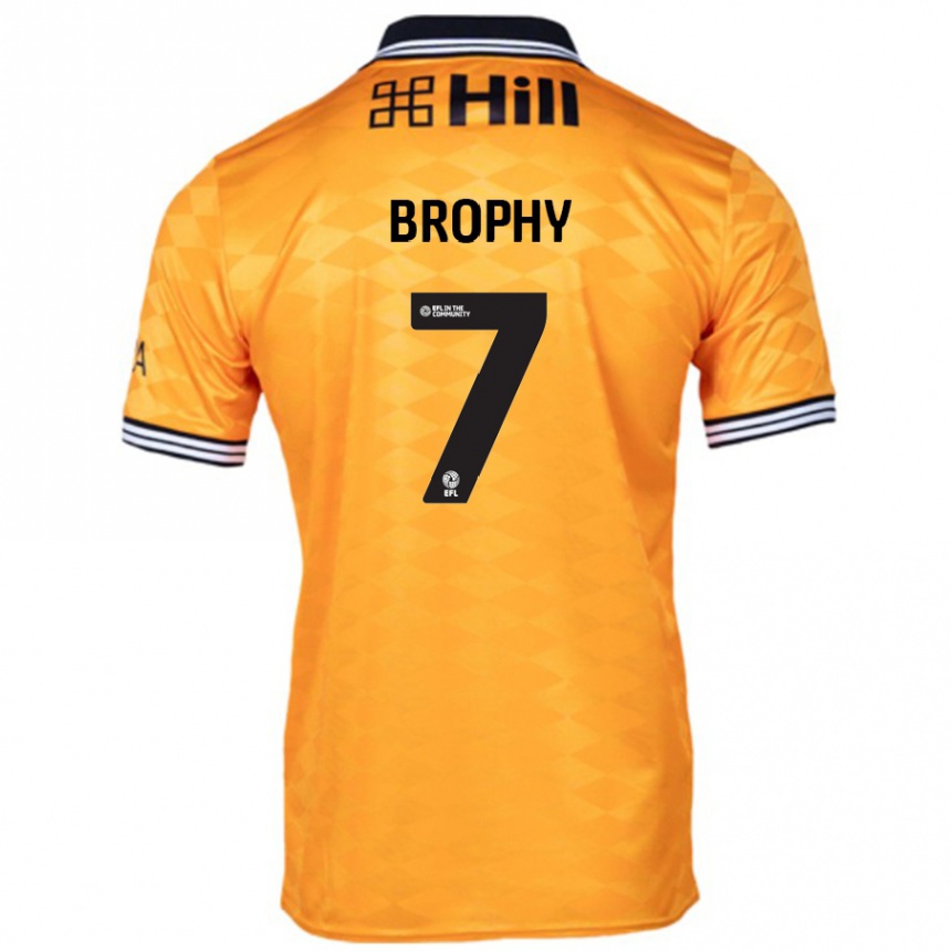 Hombre Fútbol Camiseta James Brophy #7 Naranja 1ª Equipación 2024/25 Perú