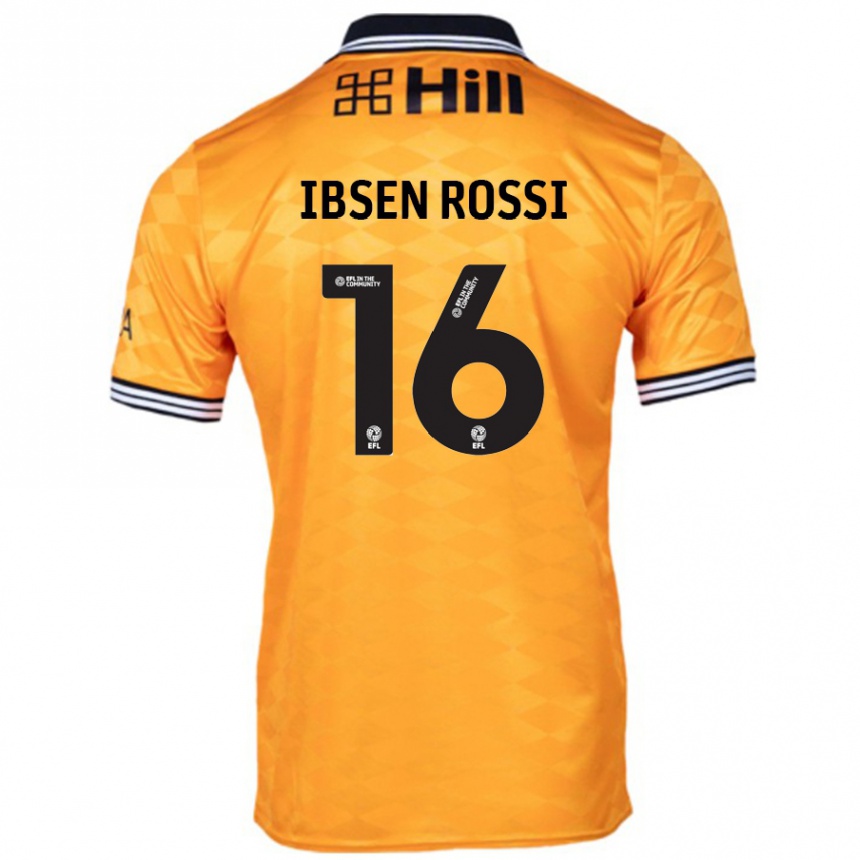 Hombre Fútbol Camiseta Zeno Ibsen Rossi #16 Naranja 1ª Equipación 2024/25 Perú