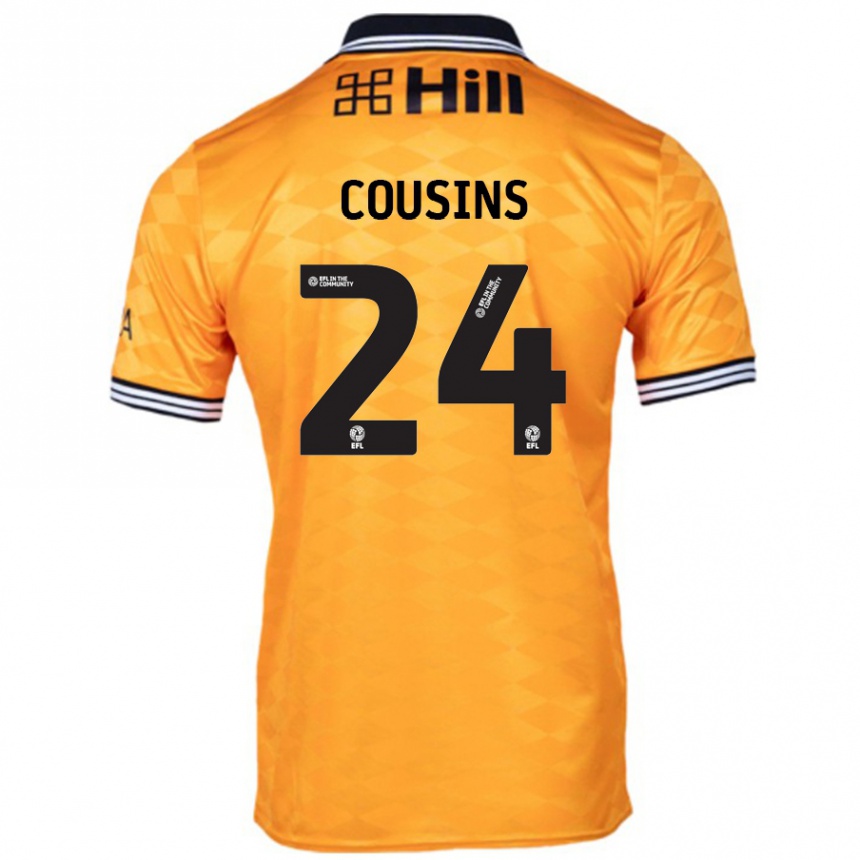 Hombre Fútbol Camiseta Jordan Cousins #24 Naranja 1ª Equipación 2024/25 Perú