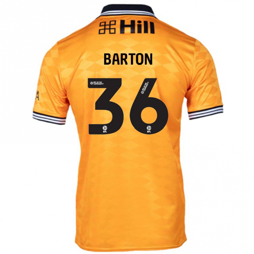 Hombre Fútbol Camiseta Dan Barton #36 Naranja 1ª Equipación 2024/25 Perú