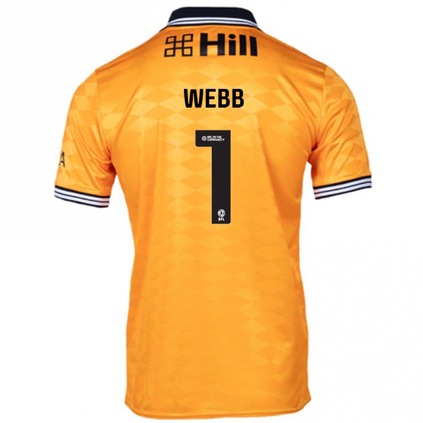 Hombre Fútbol Camiseta Lauren Webb #1 Naranja 1ª Equipación 2024/25 Perú