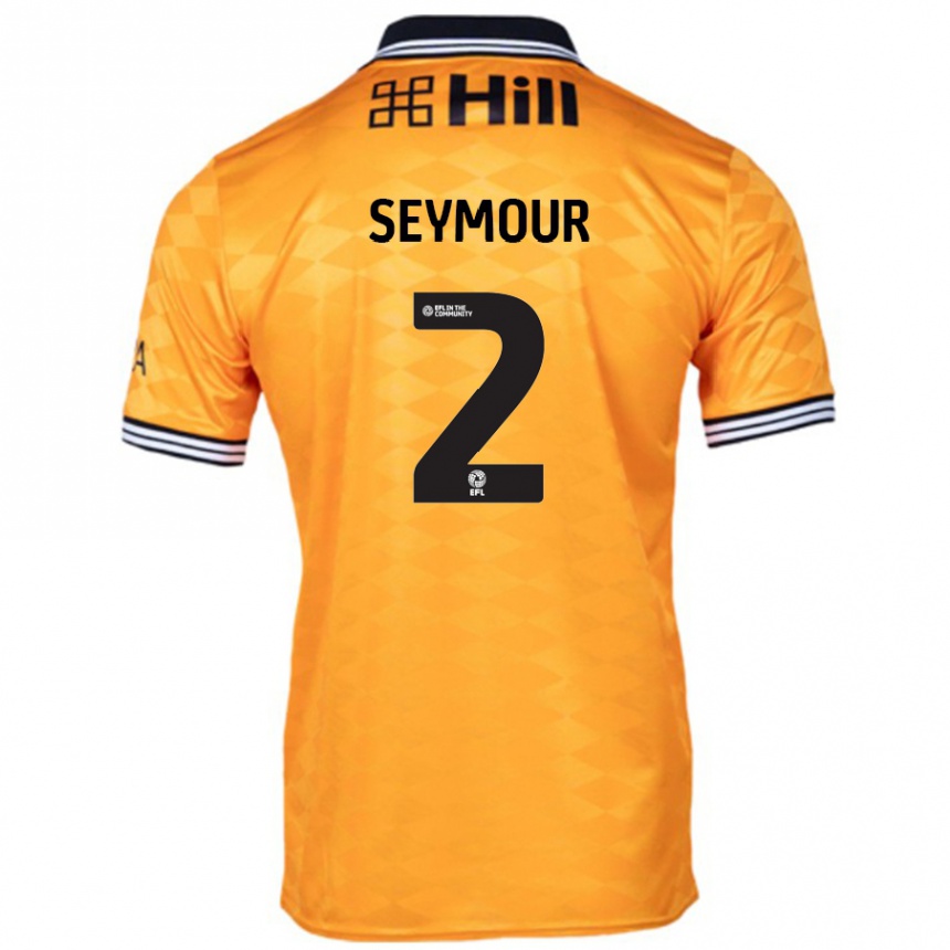 Hombre Fútbol Camiseta Mayzee Seymour #2 Naranja 1ª Equipación 2024/25 Perú