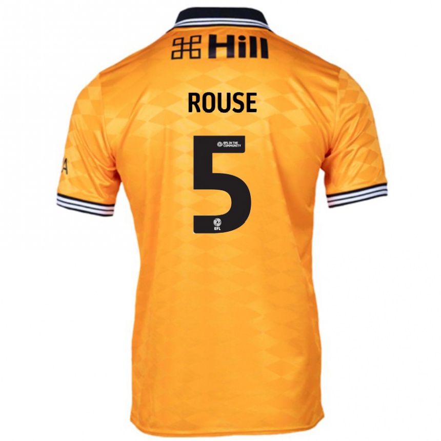 Hombre Fútbol Camiseta Lauren Rouse #5 Naranja 1ª Equipación 2024/25 Perú