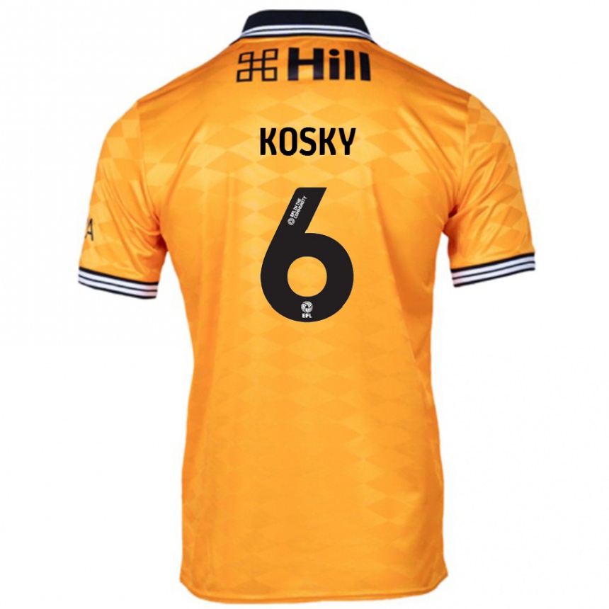 Hombre Fútbol Camiseta Rachel Kosky #6 Naranja 1ª Equipación 2024/25 Perú