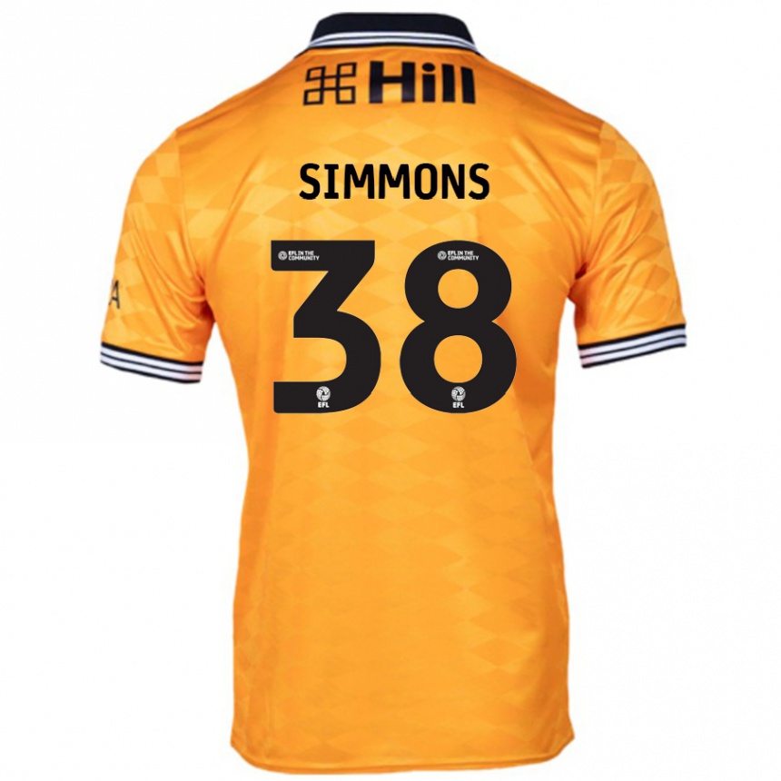 Hombre Fútbol Camiseta Bella Simmons #38 Naranja 1ª Equipación 2024/25 Perú