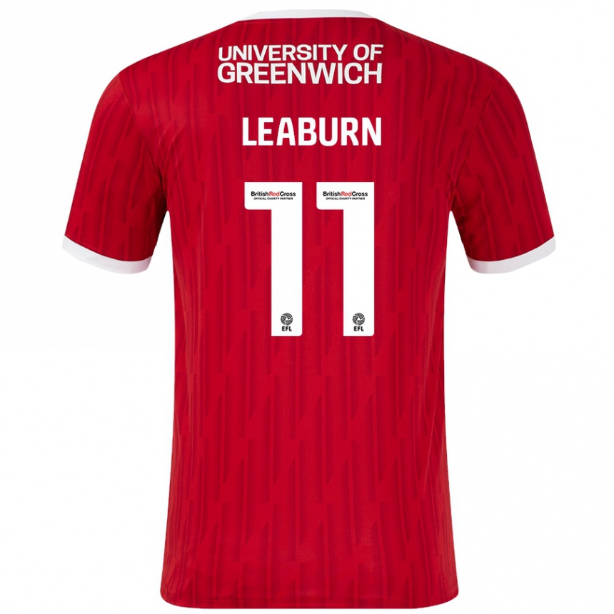 Hombre Fútbol Camiseta Miles Leaburn #11 Rojo Blanco 1ª Equipación 2024/25 Perú