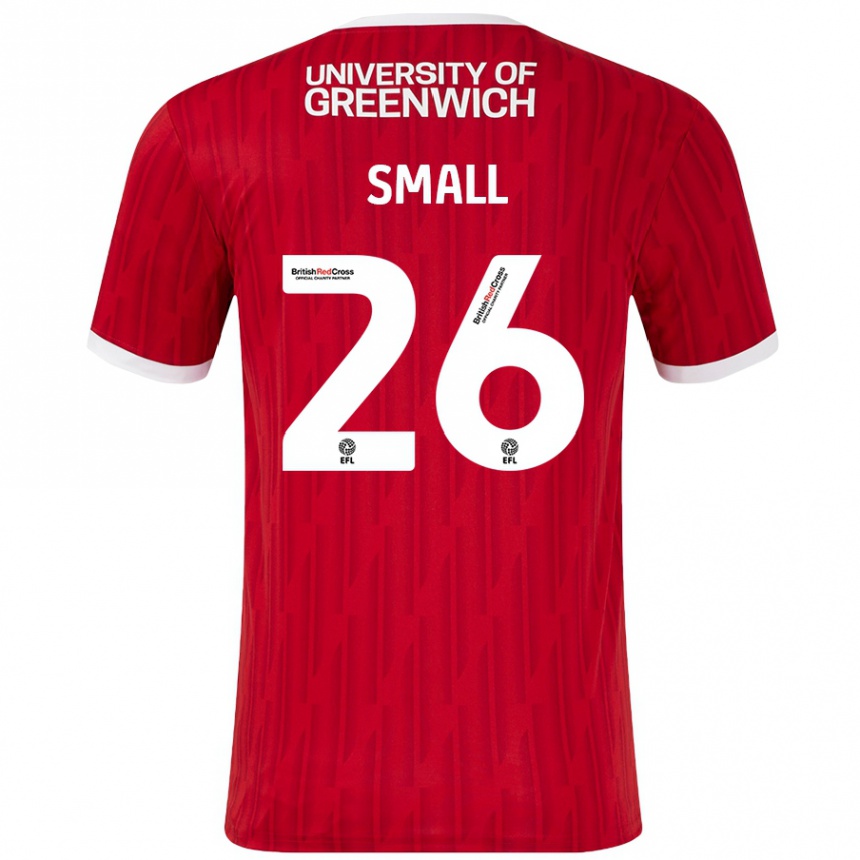 Hombre Fútbol Camiseta Thierry Small #26 Rojo Blanco 1ª Equipación 2024/25 Perú