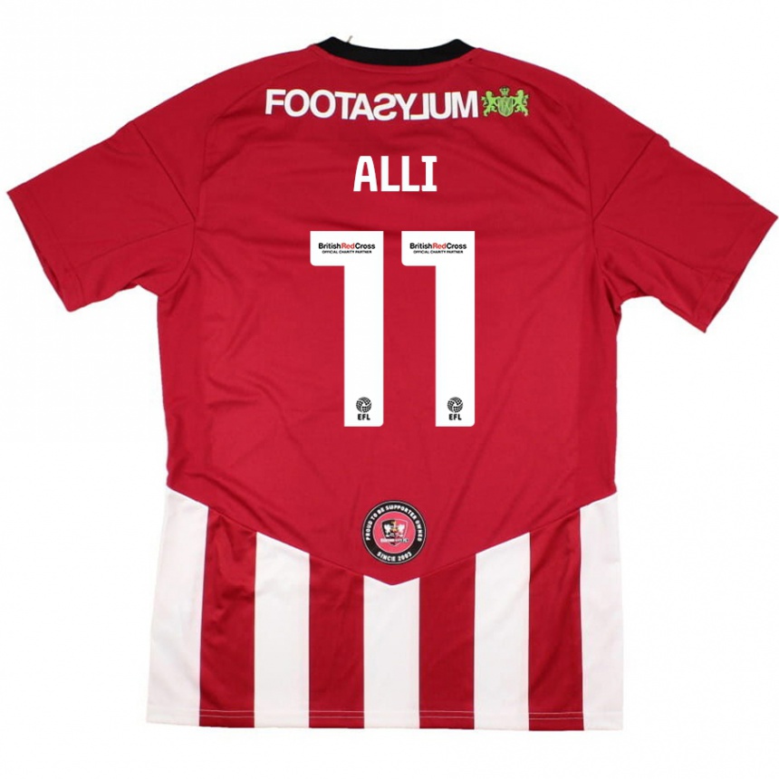 Hombre Fútbol Camiseta Millenic Alli #11 Rojo Blanco 1ª Equipación 2024/25 Perú