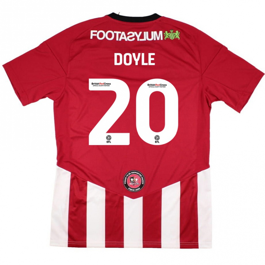 Hombre Fútbol Camiseta Kamari Doyle #20 Rojo Blanco 1ª Equipación 2024/25 Perú