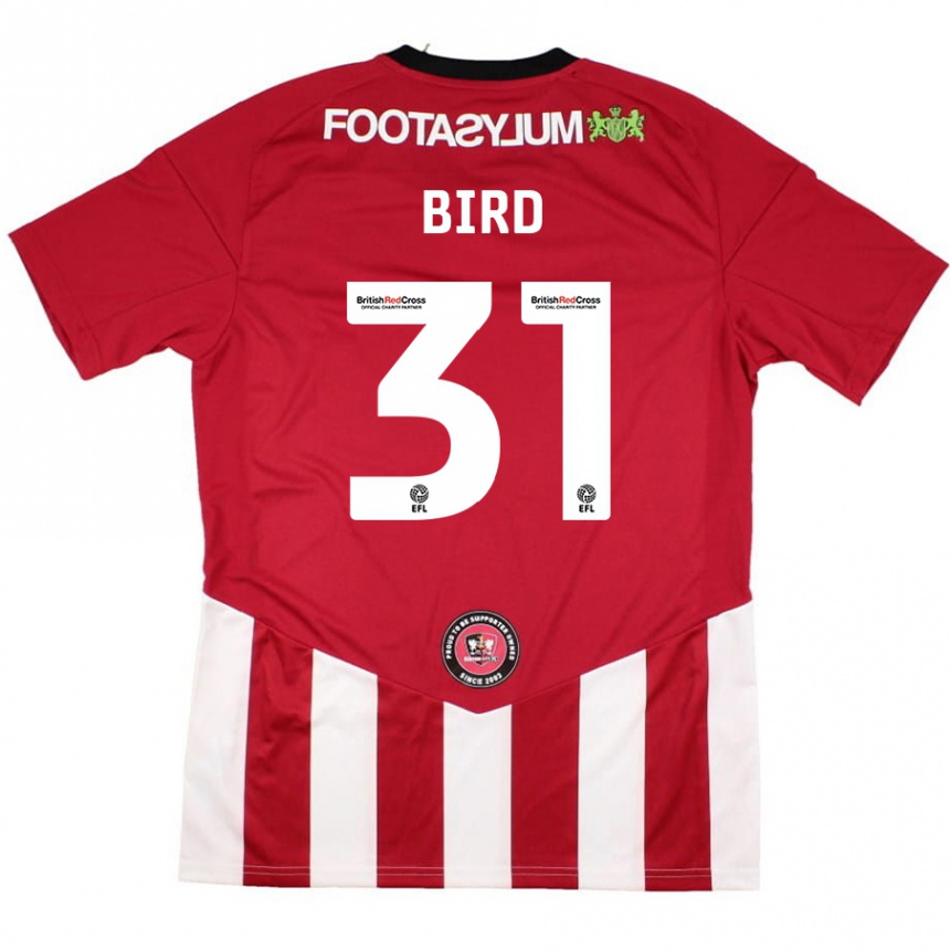 Hombre Fútbol Camiseta Jay Bird #31 Rojo Blanco 1ª Equipación 2024/25 Perú