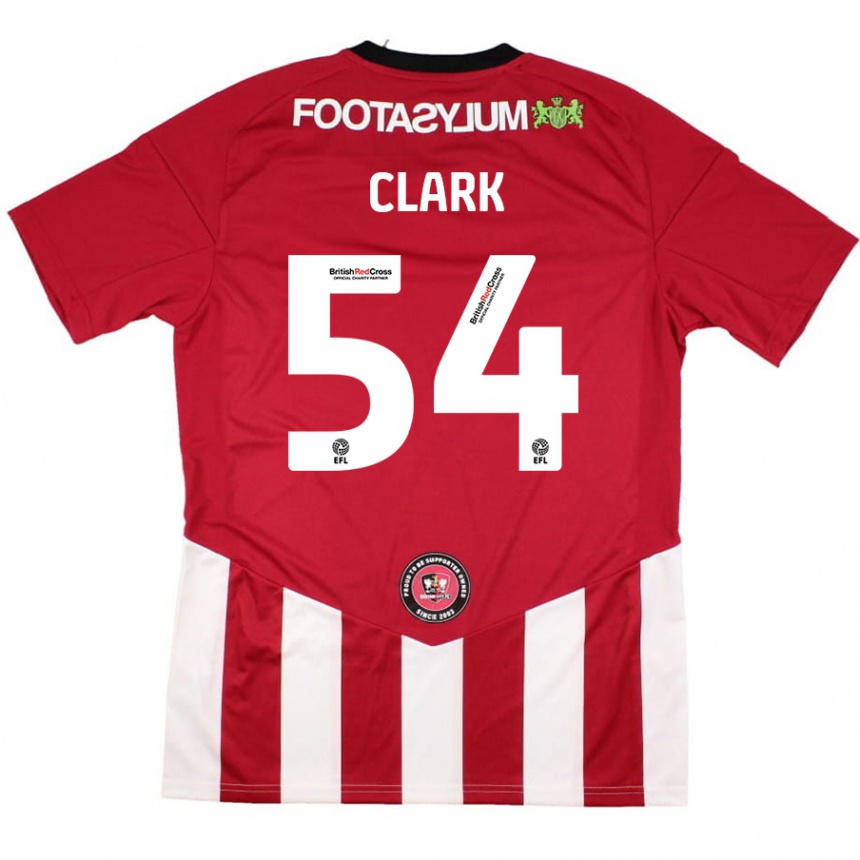 Hombre Fútbol Camiseta Max Clark #54 Rojo Blanco 1ª Equipación 2024/25 Perú