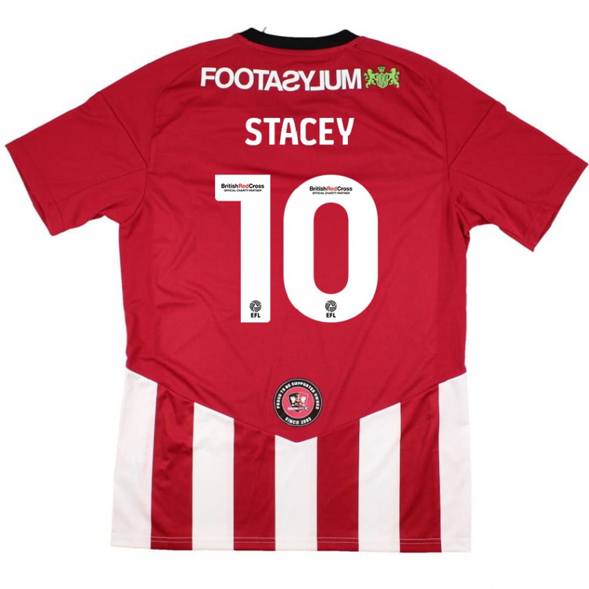 Hombre Fútbol Camiseta Sarah Stacey #10 Rojo Blanco 1ª Equipación 2024/25 Perú