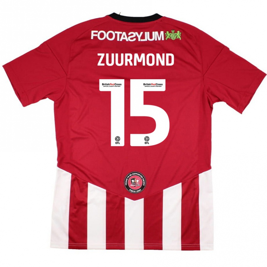 Hombre Fútbol Camiseta Ishbel Zuurmond #15 Rojo Blanco 1ª Equipación 2024/25 Perú