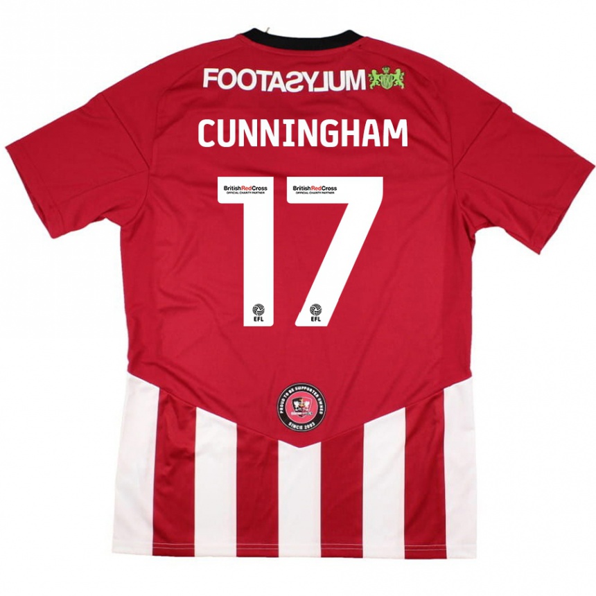 Hombre Fútbol Camiseta Zoe Cunningham #17 Rojo Blanco 1ª Equipación 2024/25 Perú