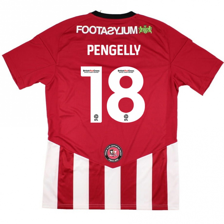 Hombre Fútbol Camiseta Connie Pengelly #18 Rojo Blanco 1ª Equipación 2024/25 Perú