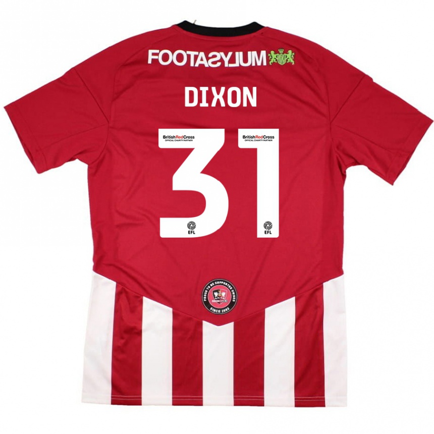 Hombre Fútbol Camiseta Ellen Dixon #31 Rojo Blanco 1ª Equipación 2024/25 Perú