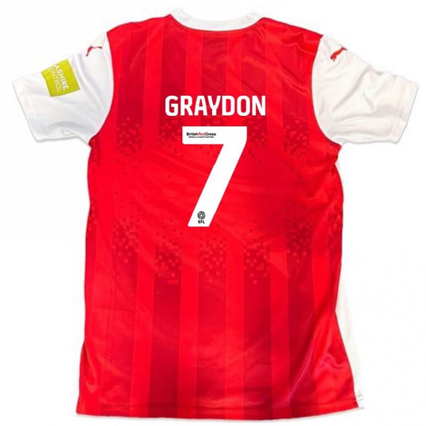 Hombre Fútbol Camiseta Ryan Graydon #7 Rojo Blanco 1ª Equipación 2024/25 Perú