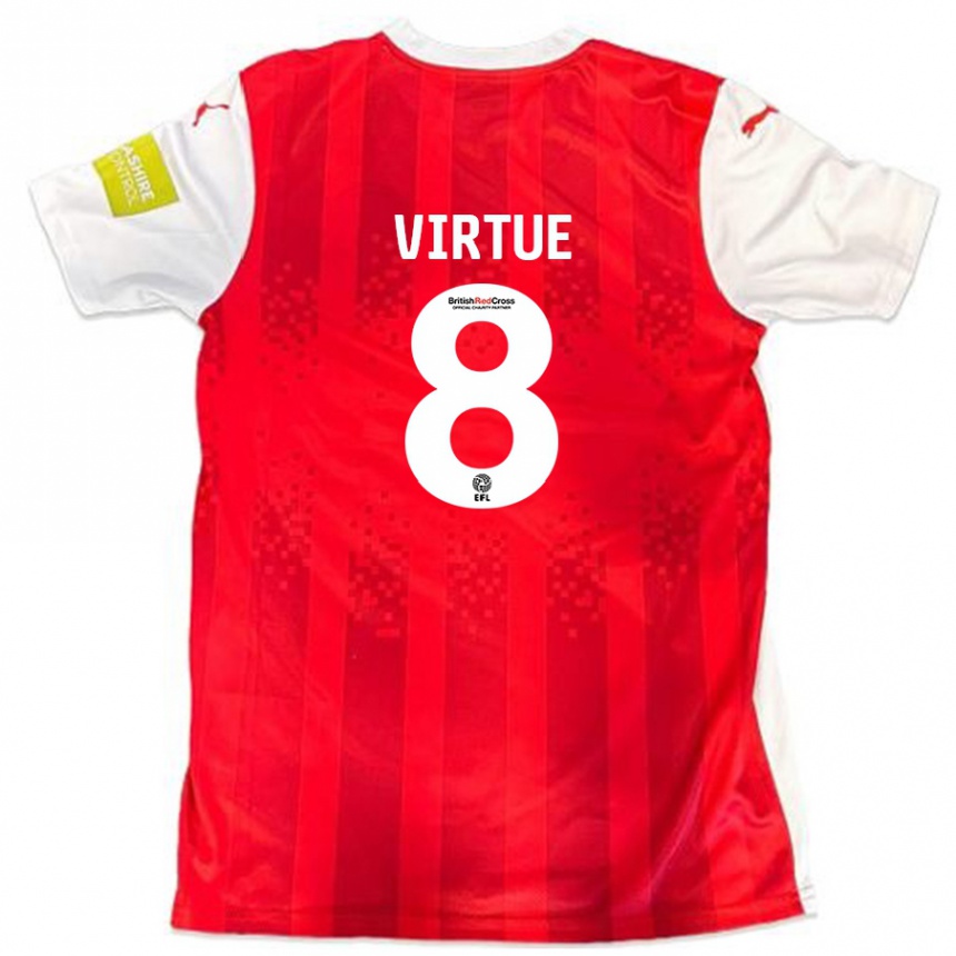 Hombre Fútbol Camiseta Matty Virtue #8 Rojo Blanco 1ª Equipación 2024/25 Perú