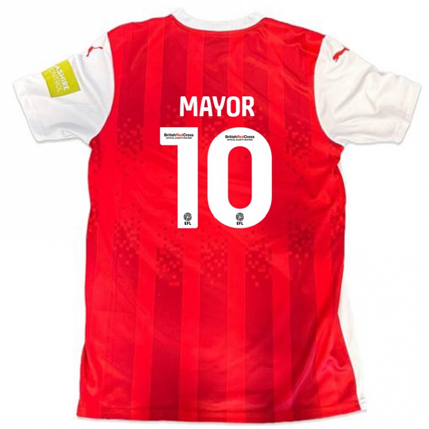 Hombre Fútbol Camiseta Danny Mayor #10 Rojo Blanco 1ª Equipación 2024/25 Perú