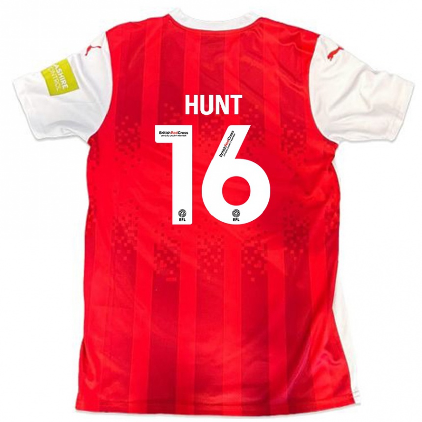 Hombre Fútbol Camiseta Mackenzie Hunt #16 Rojo Blanco 1ª Equipación 2024/25 Perú