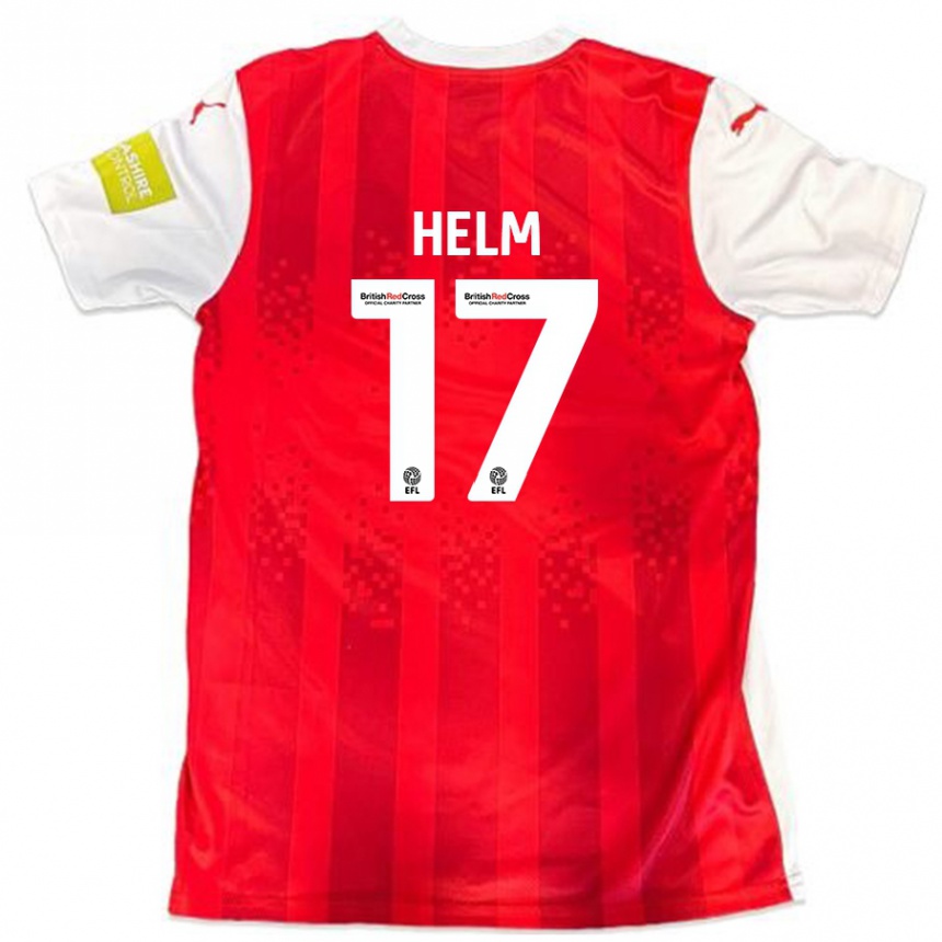 Hombre Fútbol Camiseta Mark Helm #17 Rojo Blanco 1ª Equipación 2024/25 Perú