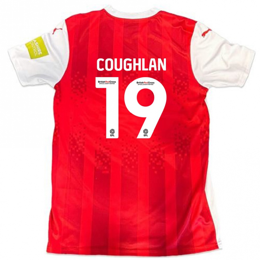 Hombre Fútbol Camiseta Ronan Coughlan #19 Rojo Blanco 1ª Equipación 2024/25 Perú