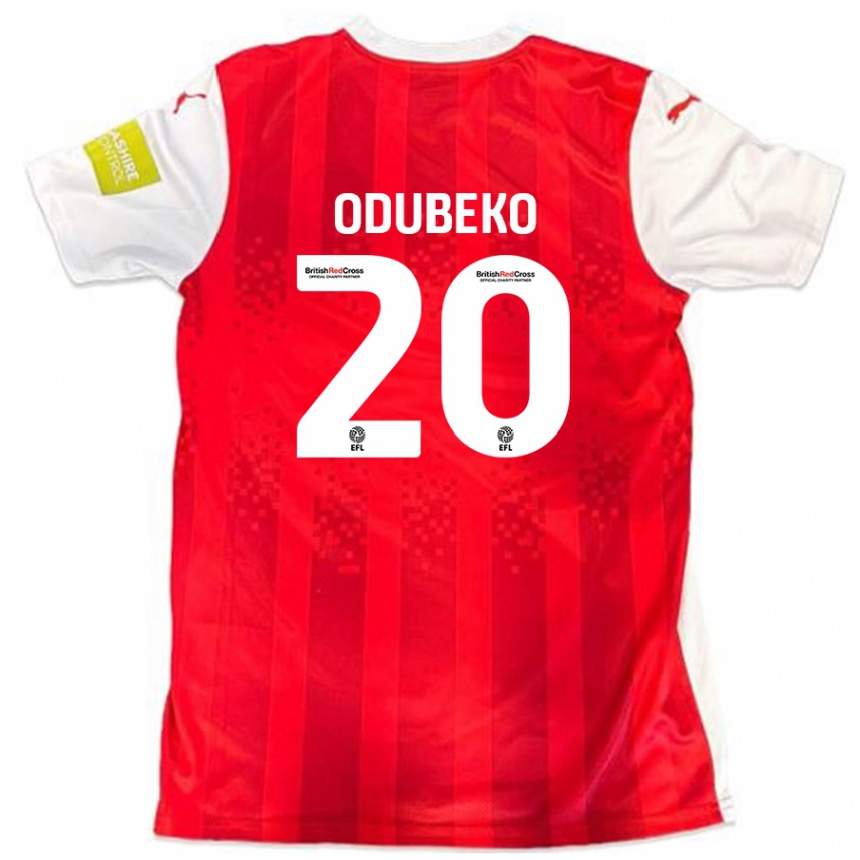 Hombre Fútbol Camiseta Mipo Odubeko #20 Rojo Blanco 1ª Equipación 2024/25 Perú