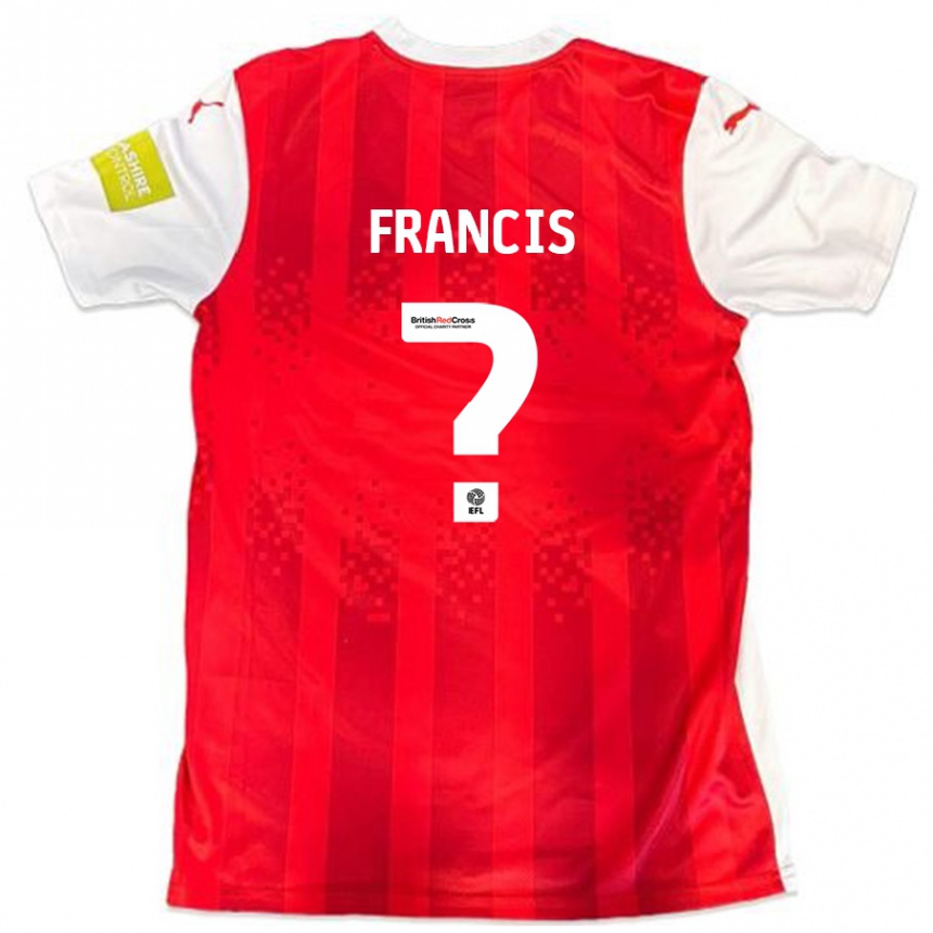 Hombre Fútbol Camiseta Dannen Francis #0 Rojo Blanco 1ª Equipación 2024/25 Perú