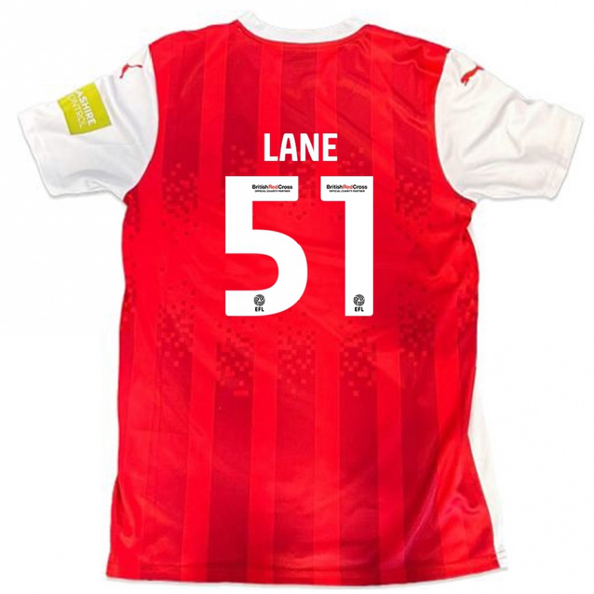 Hombre Fútbol Camiseta Mikey Lane #51 Rojo Blanco 1ª Equipación 2024/25 Perú