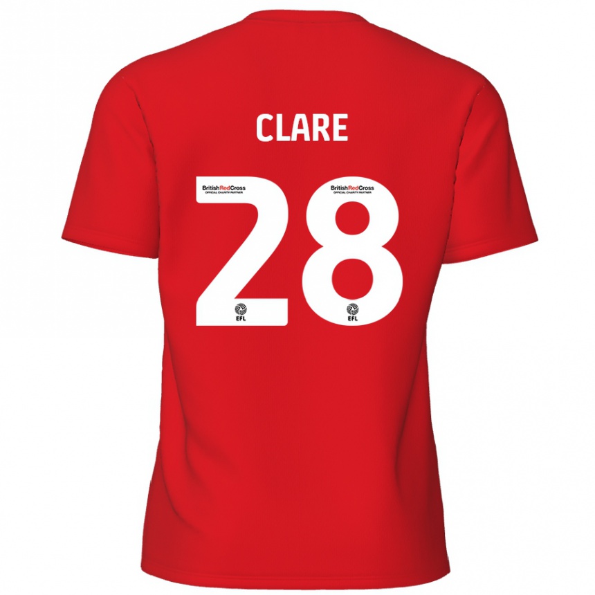 Hombre Fútbol Camiseta Sean Clare #28 Rojo 1ª Equipación 2024/25 Perú